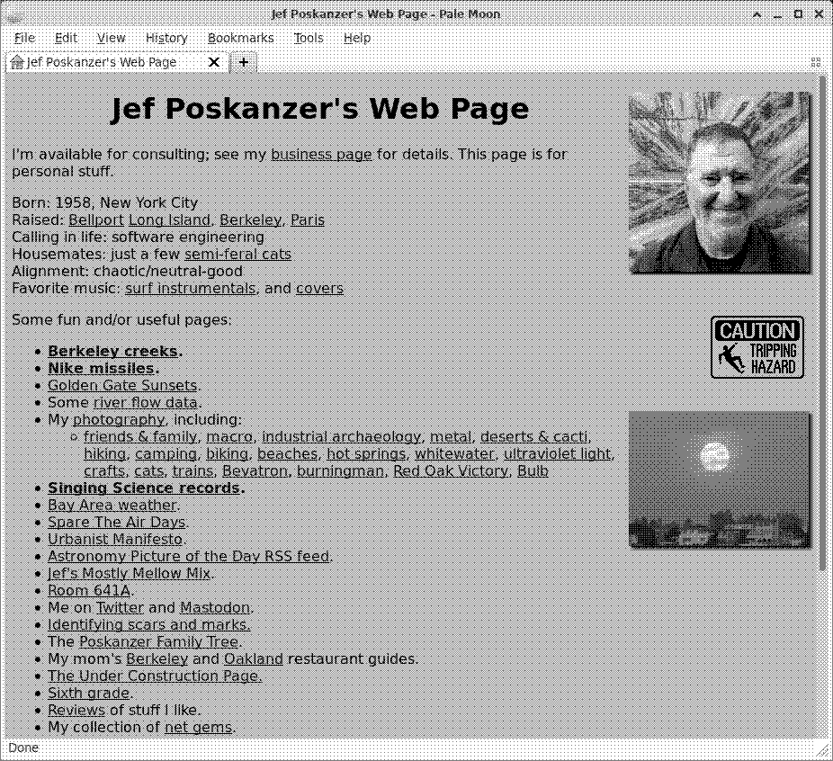 Screenshot of the website under acme.com/jef/