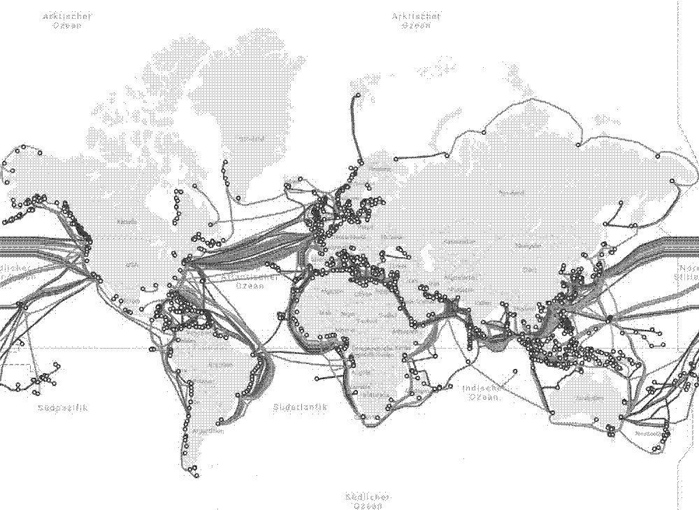 Submarine cable map